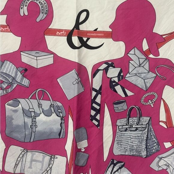 Hermès Monsieur & Madame Silk Scarf Large - Picture 6 of 12